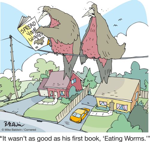 "It wasn't as good as his first book, 'Eating Worms.'"