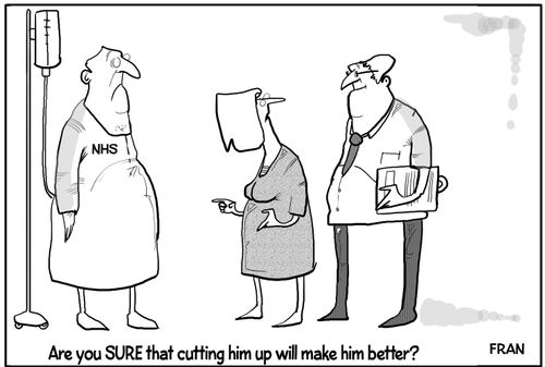 "Are you sure that cutting them up will make him better?"