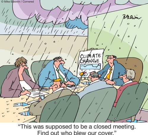 "This was supposed to be a closed meeting. Find out who blew our cover."