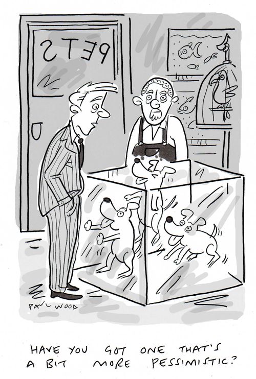 "Have you got one that's a bit more pessimistic?"