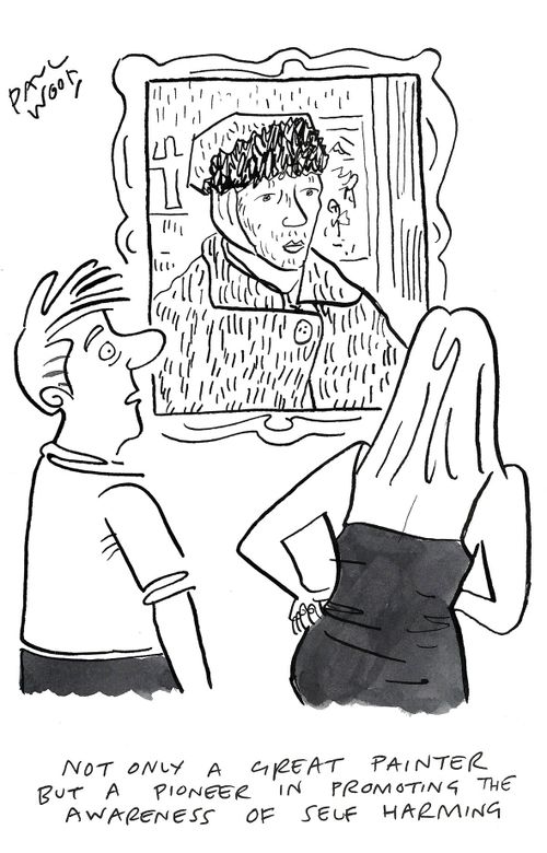 "Not only a great painter but a pioneer in promoting the awareness of self-harming."