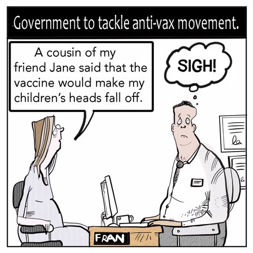 Government to tackle anti-vax movement.