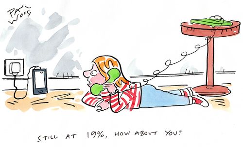 "Still at 19%, how about you?"