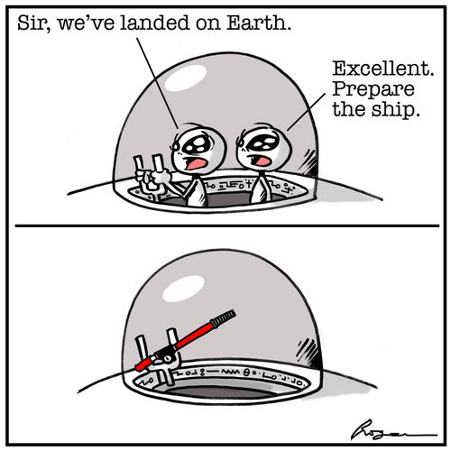 "Sir, we've landed on Earth."