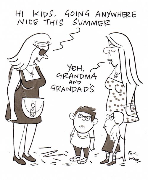 "Hi kids, going anywhere nice this summer."