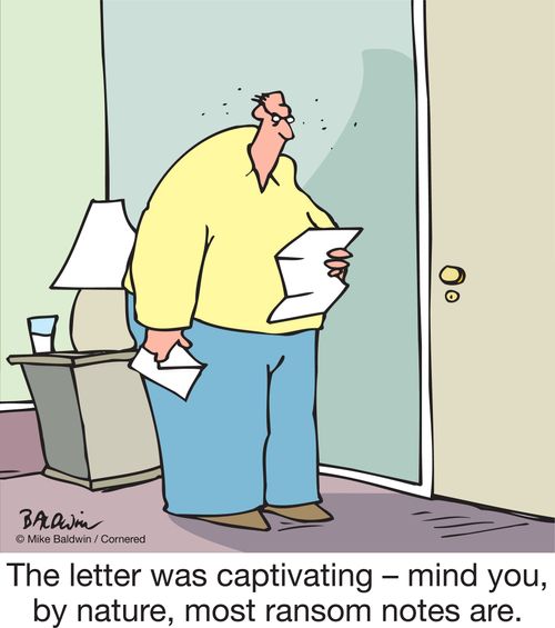 The letter was captivating – mind you, by nature, most ransom notes are.