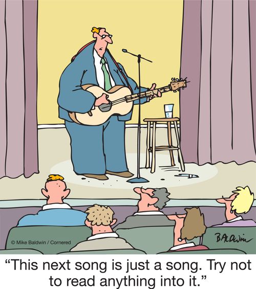 "This next song is just a song. Try not to read anything into it."