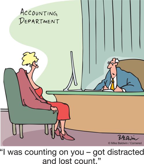 "I was counting on you – got distracted and lost count."
