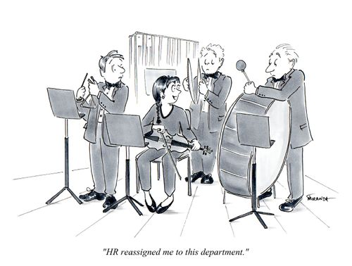 "HR reassigned me to this department."
