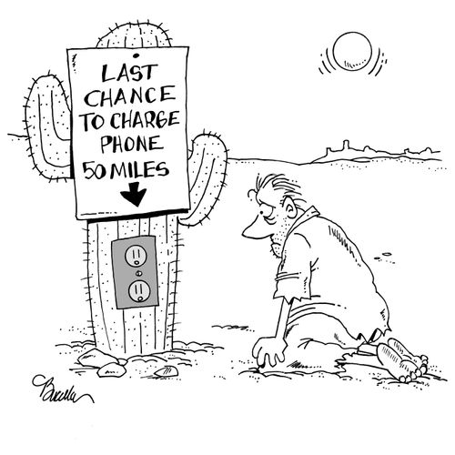 Last Chance To Charge Phone 50 Miles
