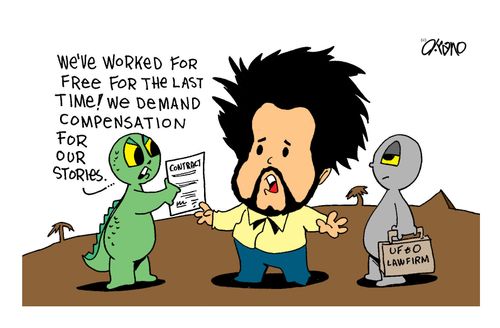 "We've worked for free for the last time! . . ."