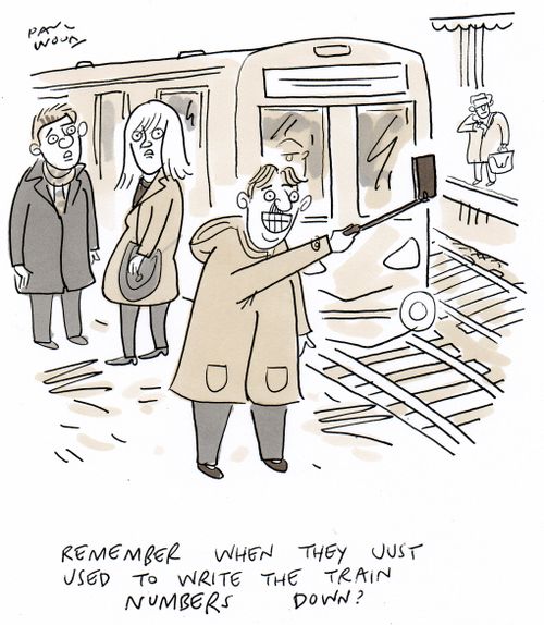 "Remember when they just used to write the train numbers down?"