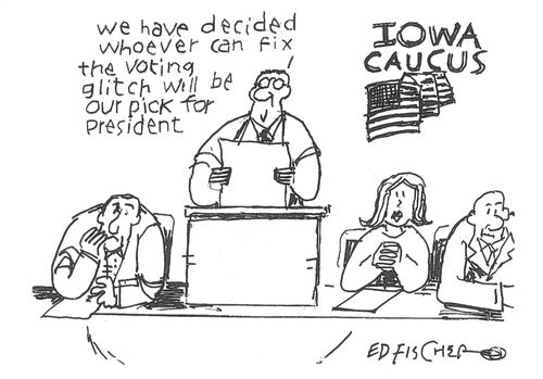 "We have decided whoever can fix the voting glitch will be our pick for president."