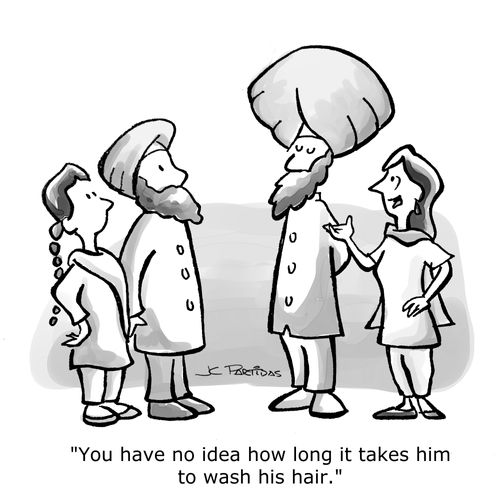 "You have no idea how long it takes him to wash his hair."