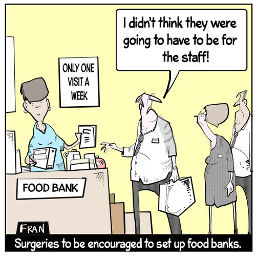 Surgery is to be encouraged to set up food banks