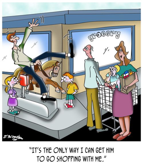 "It's the only way I can get him to come shopping with me."