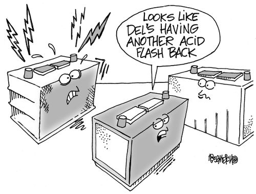 "Looks like Del's having another acid flash back."