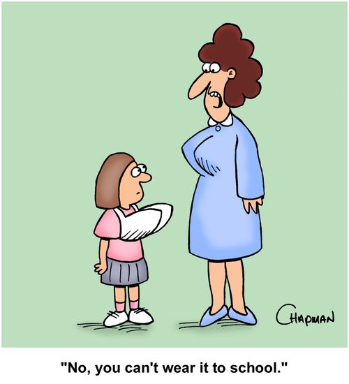 "No, you can't wear it to school."