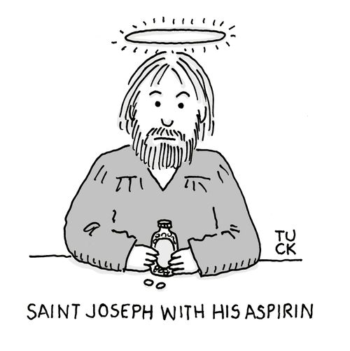 Saint Joseph and his aspirin