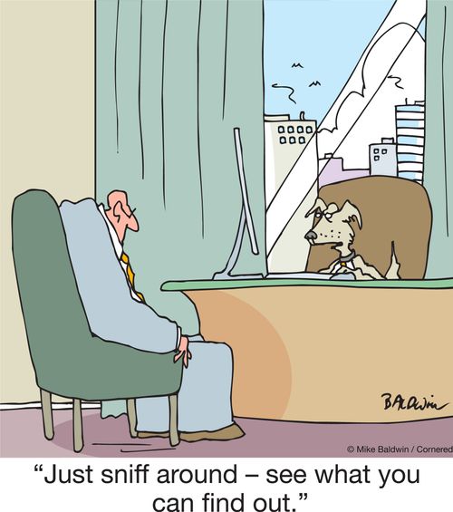 "Just sniff around – see what you can find out."