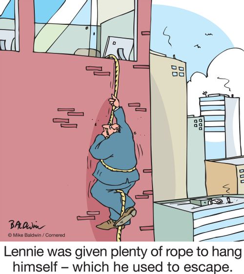 Lennie was given plenty of rope to hang himself – which he used to escape.