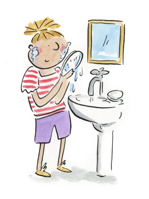Washing Face
