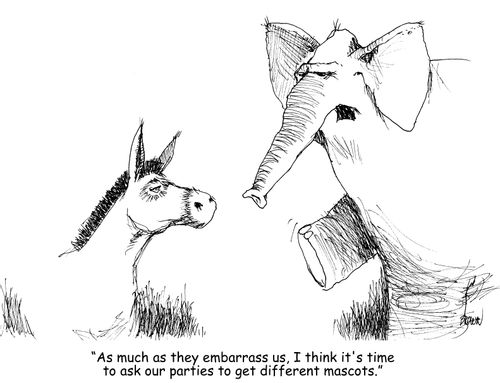 "As much as they embarrass us, I think it's time to ask our parties to get different mascots."