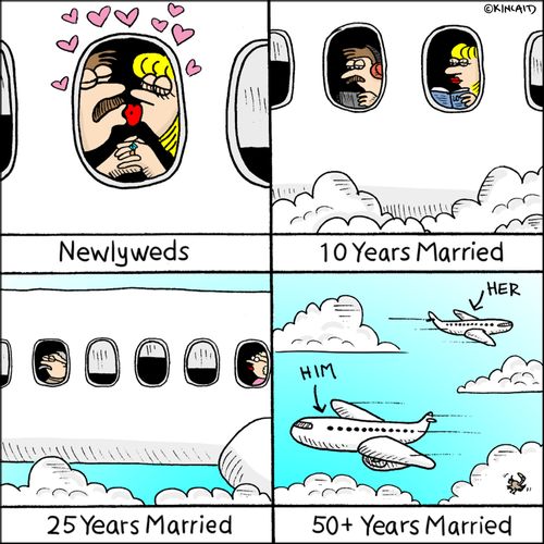 Newlyweds. . . 10 Years Married. . . 25 Years Married. . . 50+ Years Married.