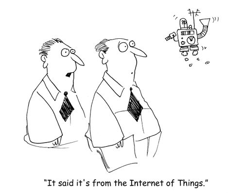 "It said it's from the Internet of Things." 