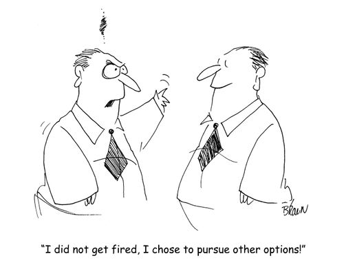"I did not get fired, I chose to pursue other options." 