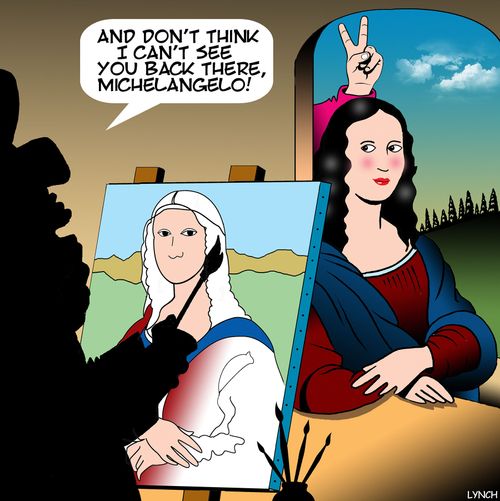 "And don't think I can't see you back there, Michelangelo!"
