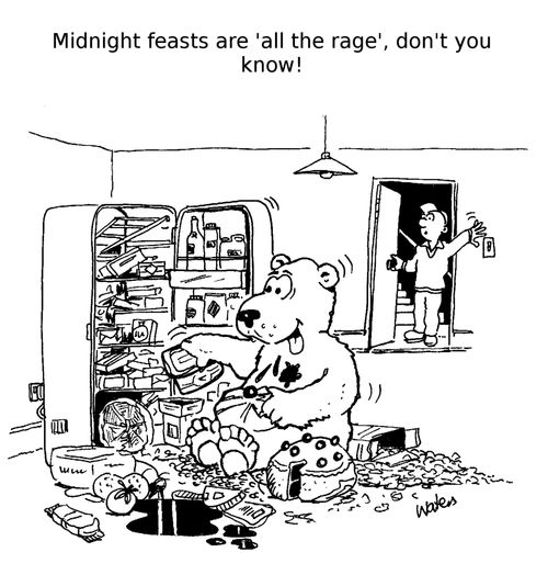 Midnight feasts are 'all the rage', don't you know!