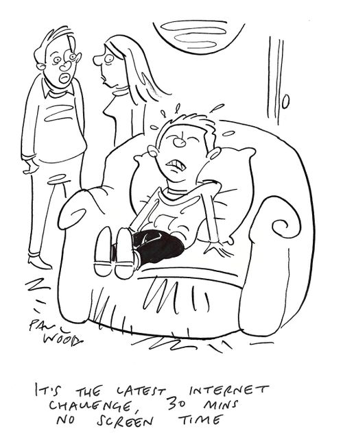 "It's the latest internet challenge, 30 mins no screen time."