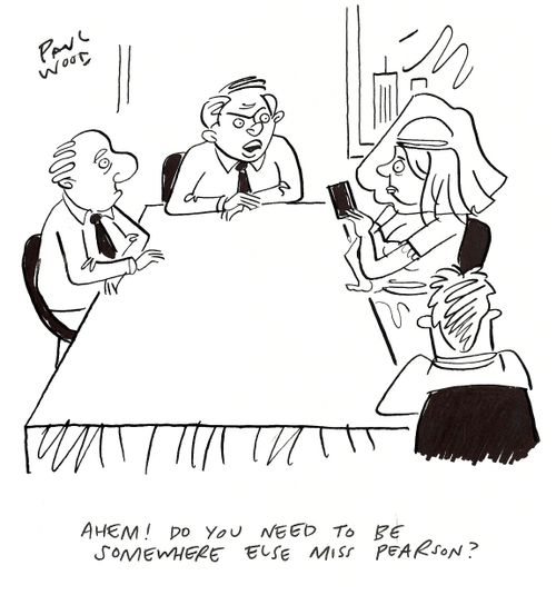 "Ahem! Do you need to be somewhere else Miss Pearson?"