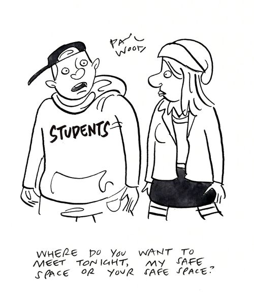 "Where do you want to meet tonight, my safe space or your safe space?"