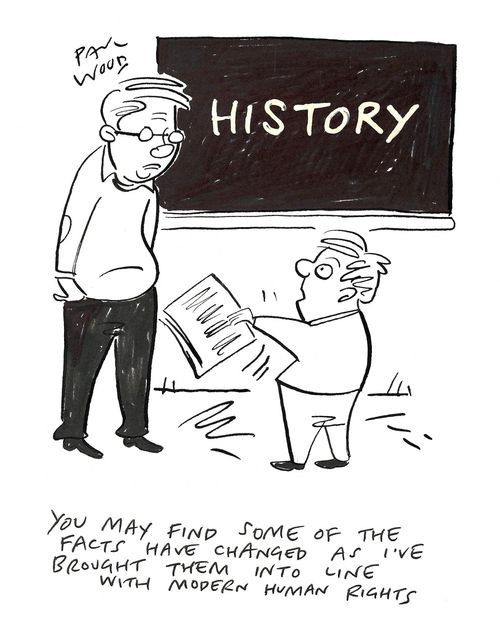 "You may find some of the facts have changed as I've brought them into line with modern human rights."