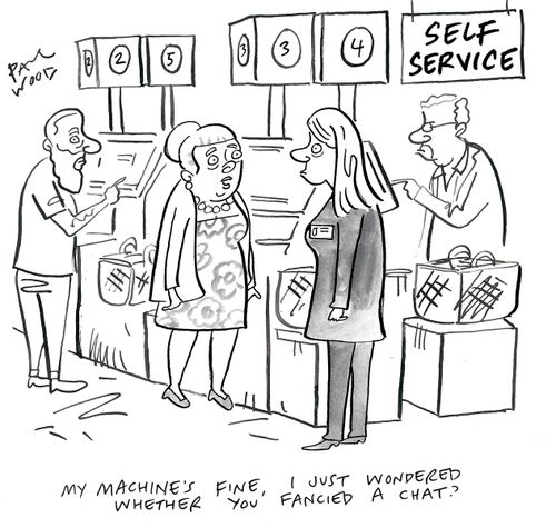 "My machine's fine, I just wondered whether you fancied a chat?"