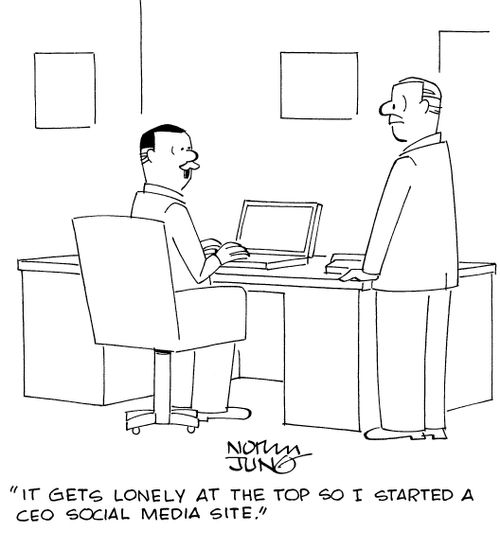 "It gets lonely at the top so I started a CEO social media site."
