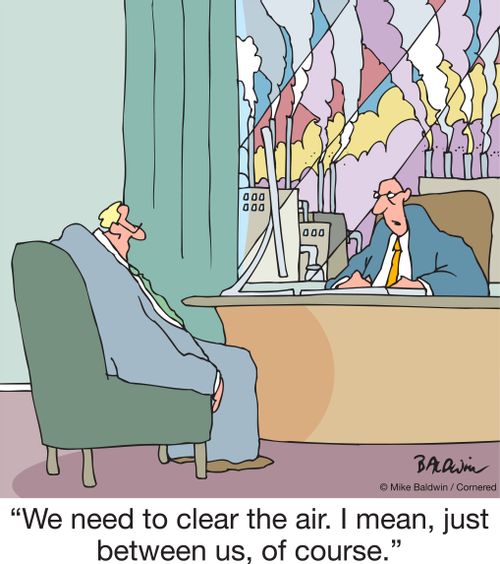 "We need to clear the air. I mean, just between us, of course."