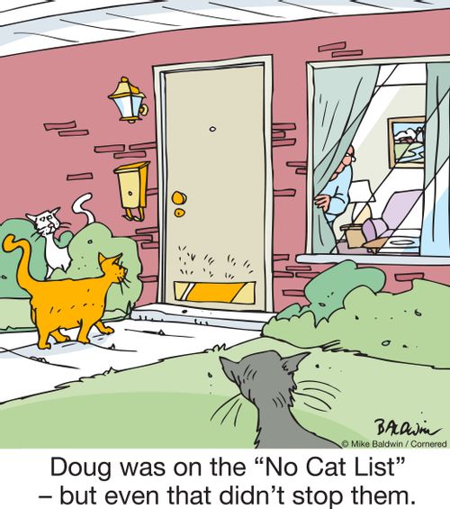 Doug was on the "No Cat List" – but even that didn't stop them.