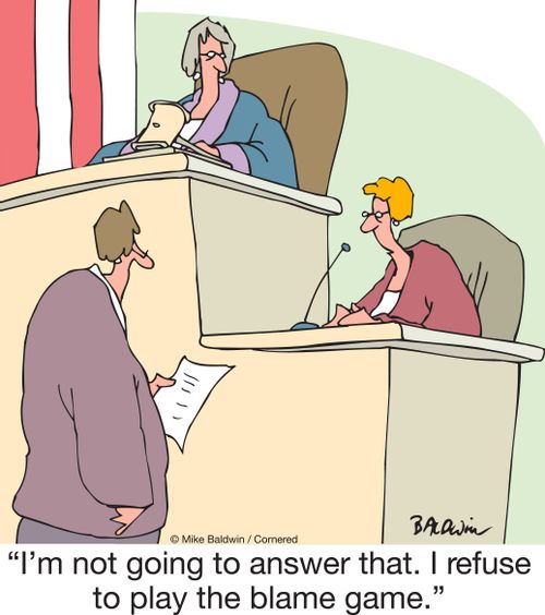 "I'm not going to answer that. I refuse to play the blame game."