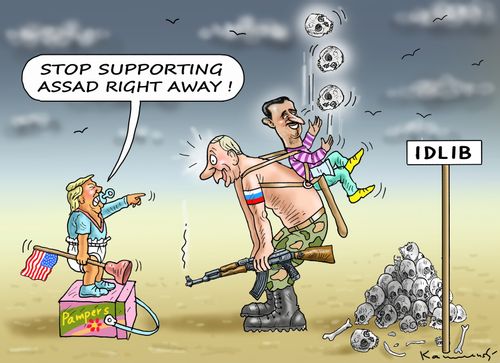 "Stop supporting Assad right away!"
