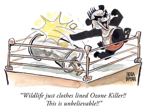 "Wildlife just clothes lined Ozone Killer!! This is unbelievable!!"