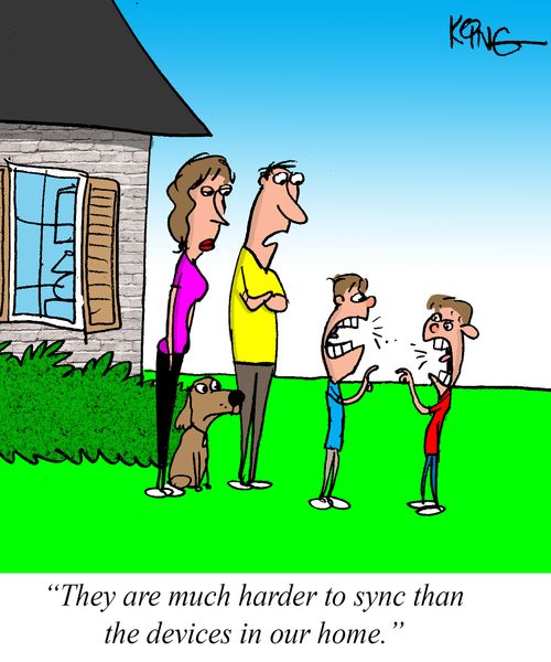 "They are much harder to sync than the devices in our home."