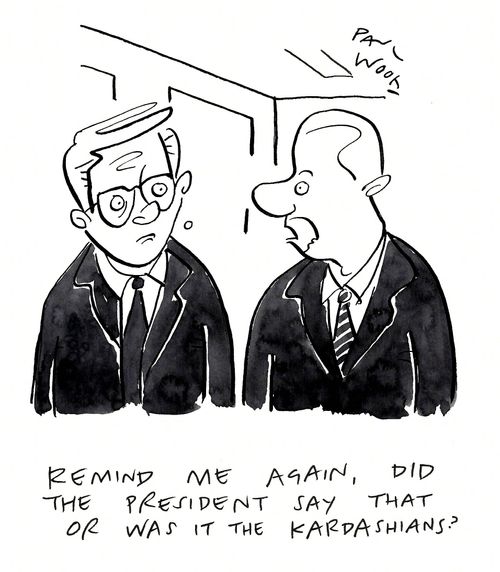 "Remind me again, did the President say that or was it the Kardashians?"