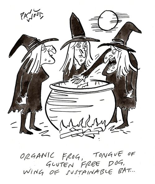 "Organic frog, tongue of gluten free dog, wing of sustainable bat..."