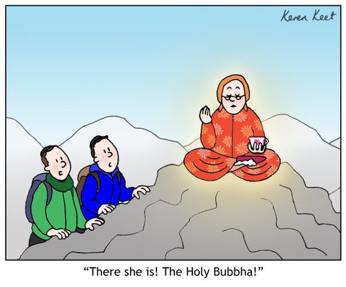 "There she is! The Holy Bubbha!"