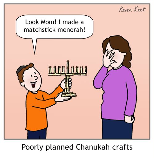 Poorly planned Chanukah crafts