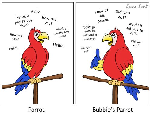 Bubbie's parrot