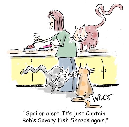 "Spoiler alert! It's just Captain Bob's Savor Fish Shreds again."